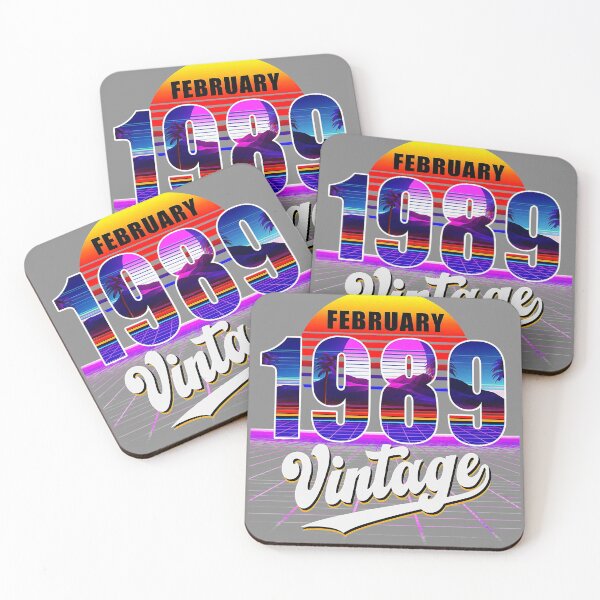 Item preview, February 1989 Retro 32Nd Birthday Vaporwave 30'S Style designed and sold by DyanStoy.