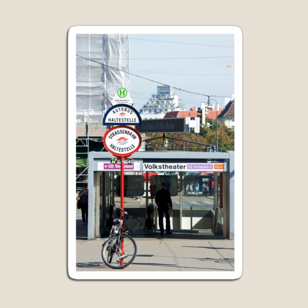 Vienna underground station entrance Magnet