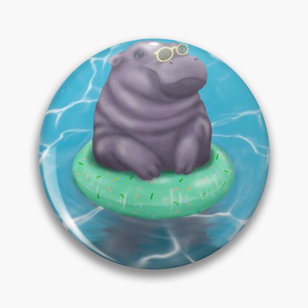 Item preview, Hippo de ambiente de verano designed and sold by ScarmoScribbles.