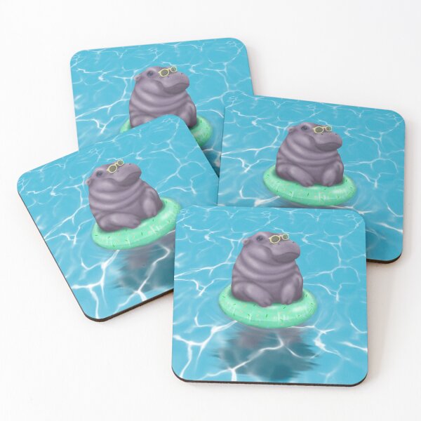 Item preview, Summer vibe Hippo designed and sold by ScarmoScribbles.