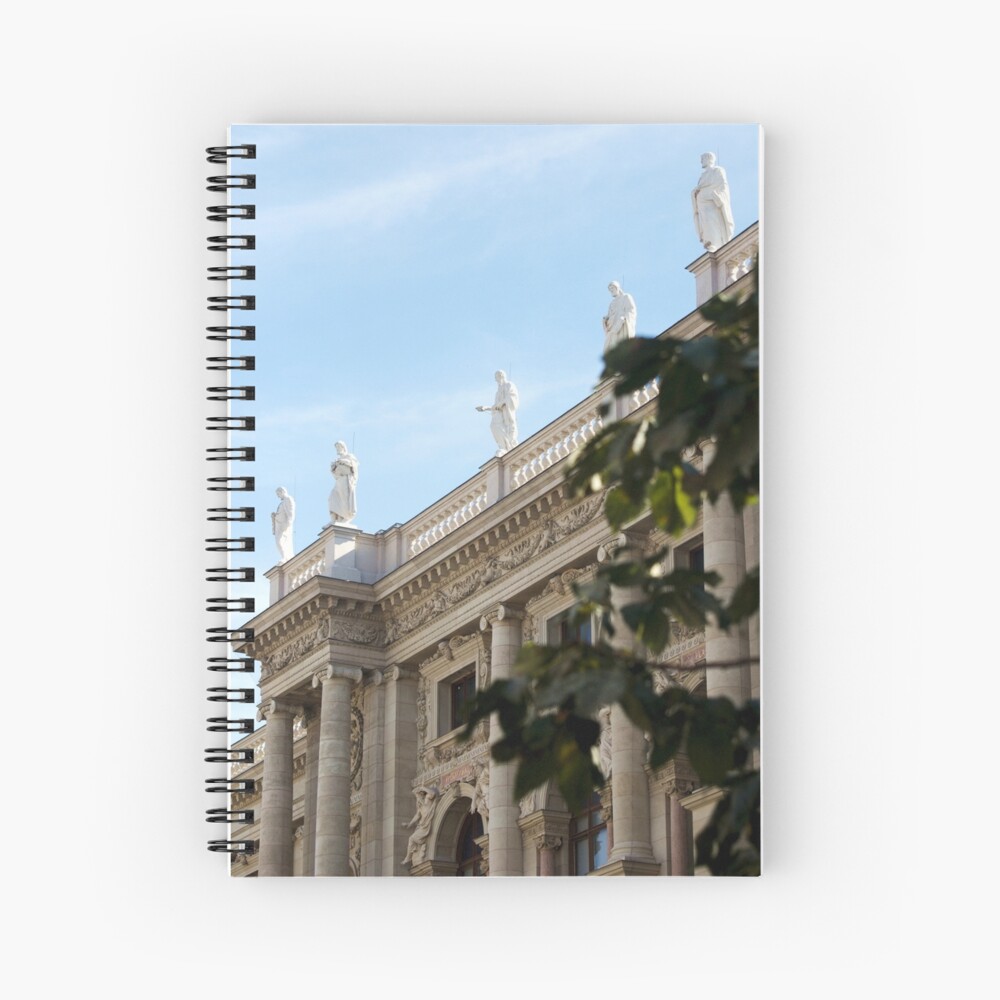 Traditional building frontage, Vienna Spiral Notebook