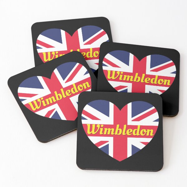 Artikelvorschau, Wimbledon England UK Britisches Union Flag Heart - Wimbledon entworfen und verkauft von DPattonPD.