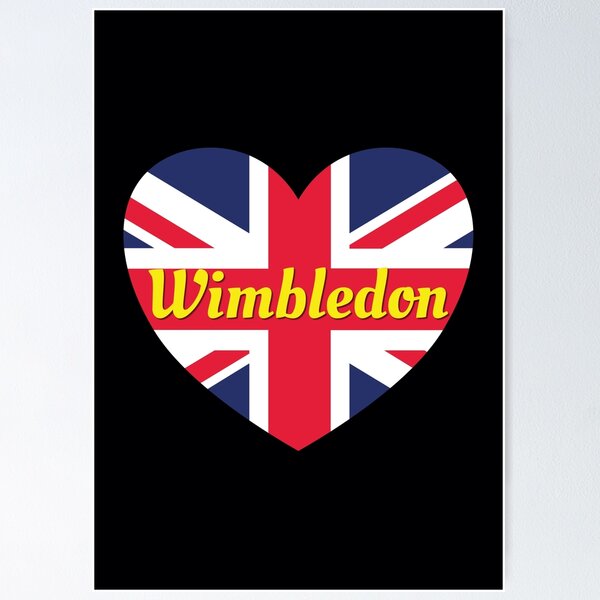 Item preview, Wimbledon, Inglaterra, Reino Unido Bandera de la Unión Británica Corazón - Wimbledon designed and sold by DPattonPD.
