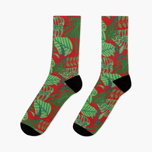 Item preview, Green Leaf Art on Red designed and sold by RiadMannan.