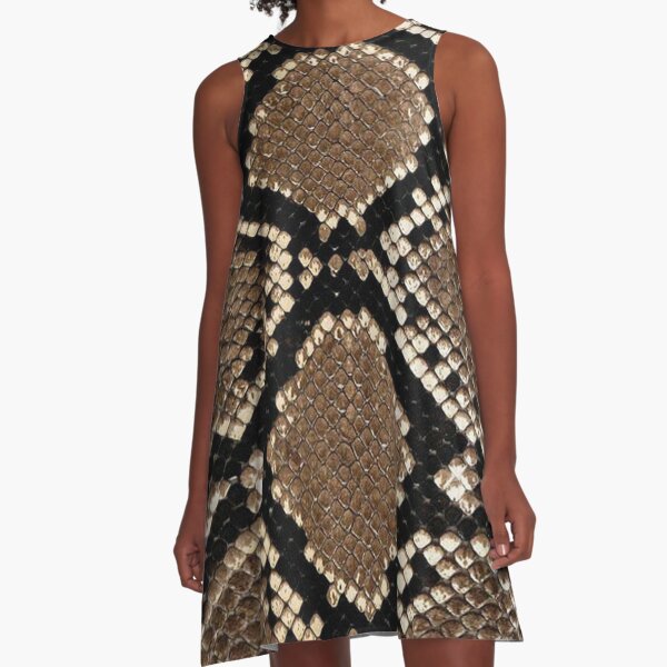 Faux Snakeskin 2 A-Line Dress