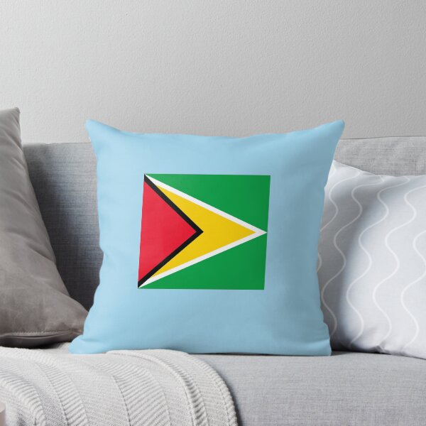 Item preview, Guyana Flag Square designed and sold by AlwaysAwesome.