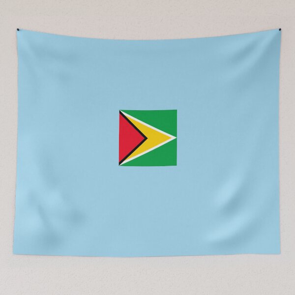 Item preview, Guyana Flag Square designed and sold by AlwaysAwesome.