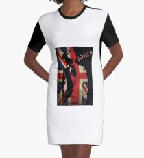 Sherlock Bored Vector Graphic T-Shirt Dress