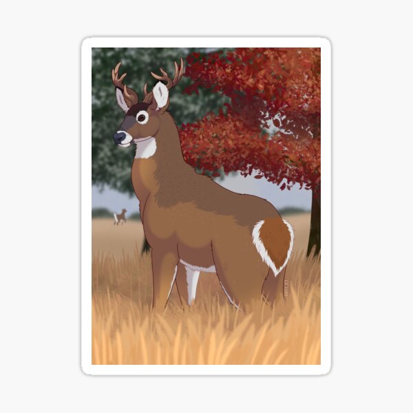 Autumn Buck Sticker