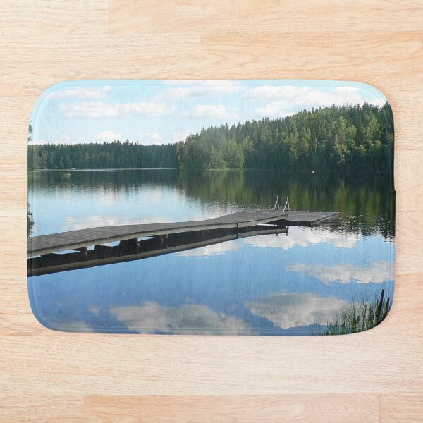 Item preview, Lakefront clear blue sky reflection on lake designed and sold by 20Dollars.