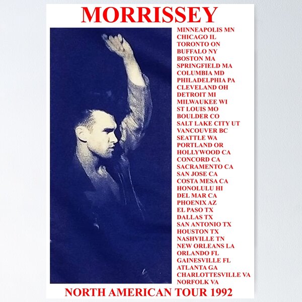Morrissey Silkscreened 1992 North American Tour