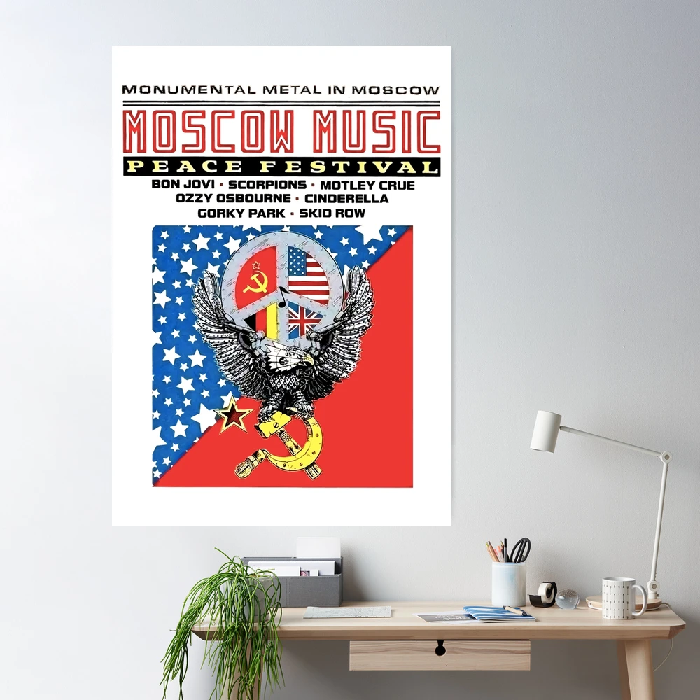 Moscow Music Peace Festival Printed Music Rock 80s | Poster