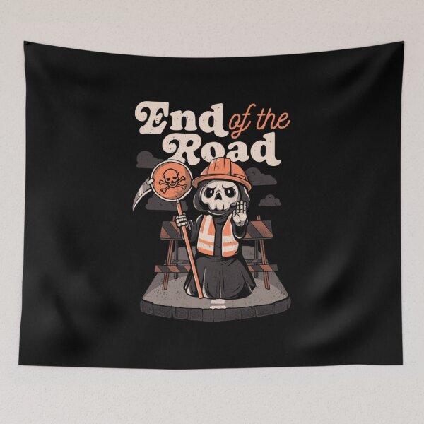 Item preview, End of the Road  - Funny Skull Grim Reaper Gift  designed and sold by Pegassi8RC.