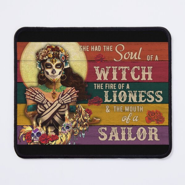Item preview, Day of the Dead Sugar skull Woman  soul of a witch  designed and sold by jazzloud.