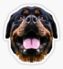 Rottweiler dog low poly. Sticker