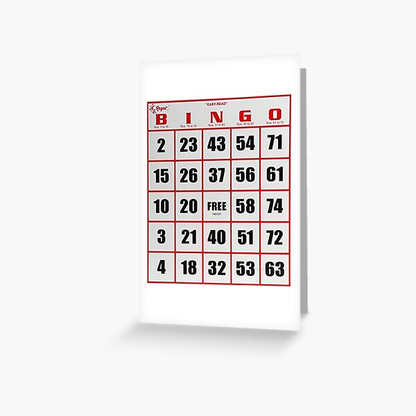 "Bingo, Bingo card, Madam X, Coverall, Four corners, Postage stamp