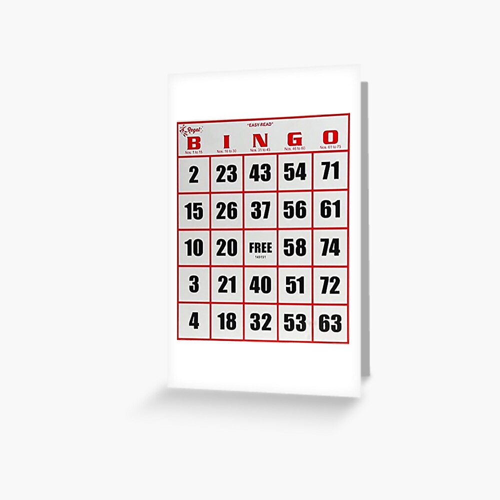 "Bingo, Bingo card, Madam X, Coverall, Four corners, Postage stamp