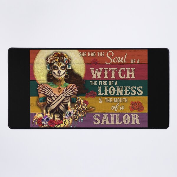 Item preview, Day of the Dead Sugar skull Woman  soul of a witch  designed and sold by jazzloud.