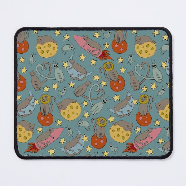 Item preview, "Astro Cat's Intergalactic Adventures" Designer Outer Space Cartoon Kitty Print designed and sold by victoriabdesign.