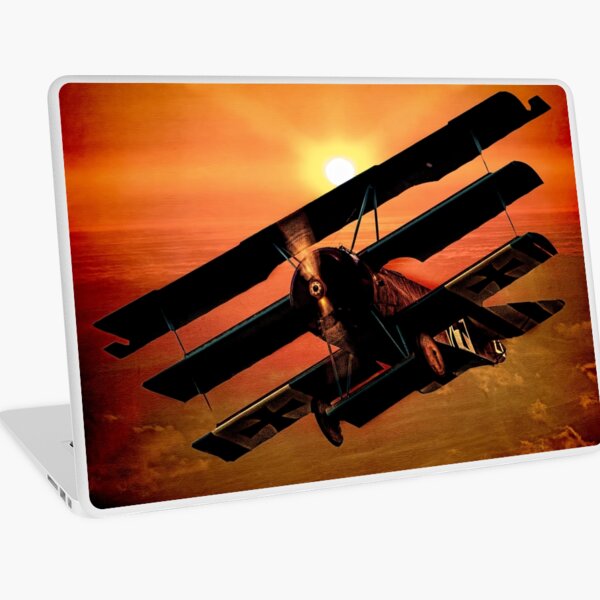 The Bloody Red Baron's Fokker at Sunset Laptop Skin
