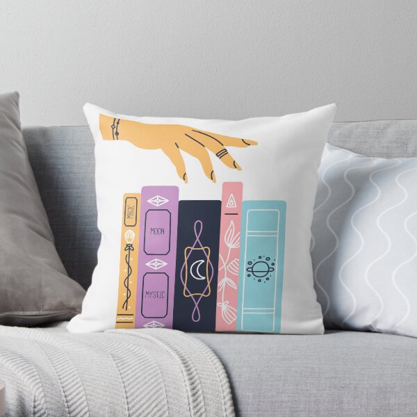 Book Choices Moon Magic and Mystic Throw Pillow