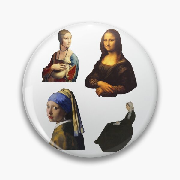 Artikelvorschau, 4 x Klassische Malerei Damen (Mona Lisa, Dame mit Hermelin, Mädchen mit Perlenohrring, Whistlers Mutter) entworfen und verkauft von SimpleJoyStyle.