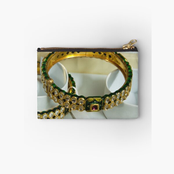 Item preview, Beautiful green and purple covered gold bangles with semi-precious stones inlaid designed and sold by ashishagarwal74.