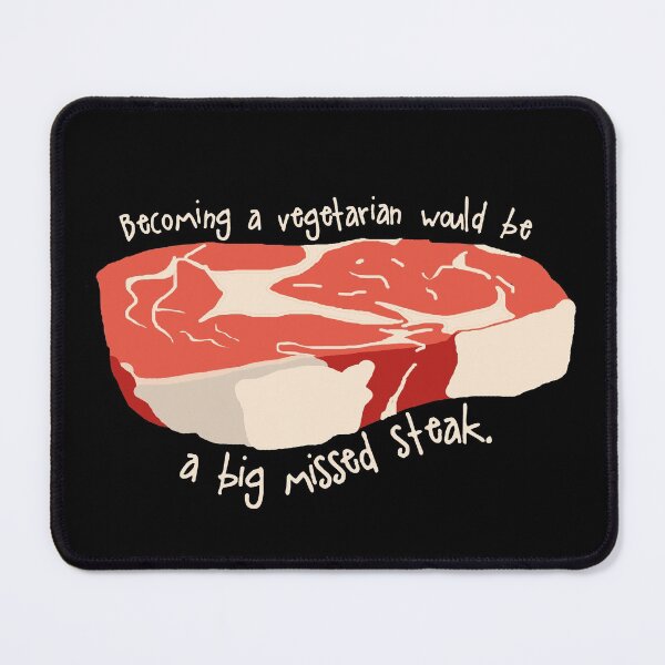 Item preview, Funny Steak, Vegetarian Pun designed and sold by Amy Hadden.