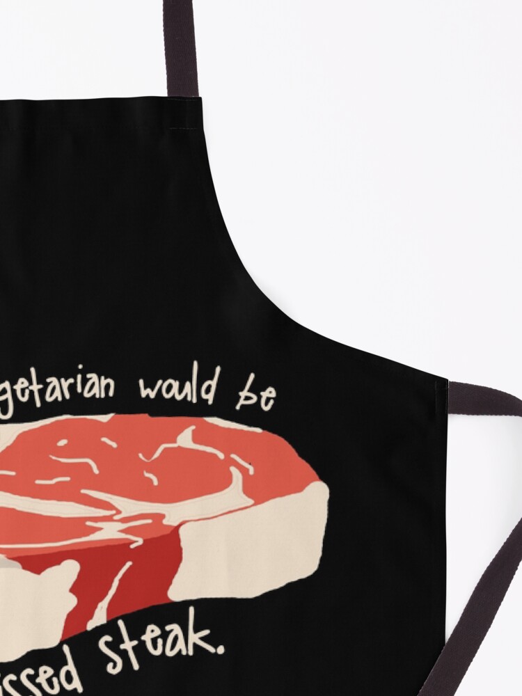 Alternate view of Funny Steak, Vegetarian Pun Apron
