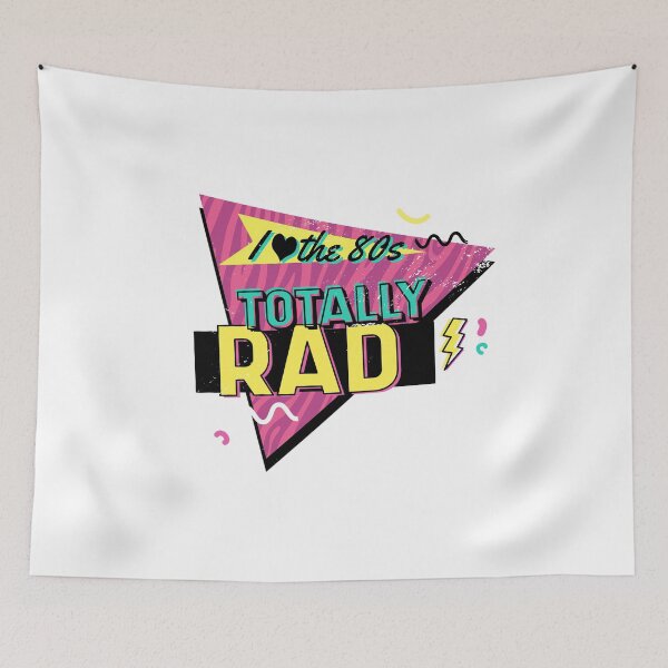 Item preview, Totally Rad 80s Quote / Love the 1980s Vintage Nostalgia Art design designed and sold by CreatedByHeidi.