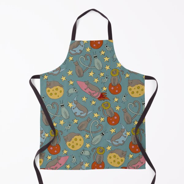 Aperçu de l'œuvre "Aventures intergalactiques d'Astro Cat" Designer Outer Space Cartoon Kitty Print créée et vendue par victoriabdesign.