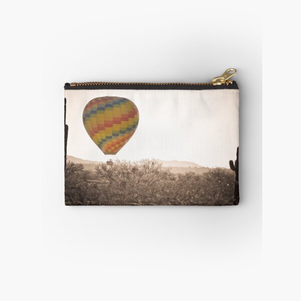 Item preview, Hot Air Balloon On the AZ Sonoran Desert Sepia designed and sold by Bo Insogna.