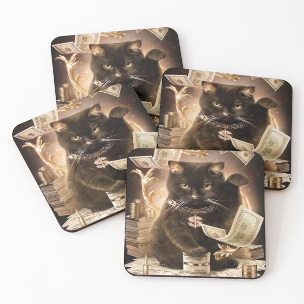 Item preview, Black Cat Cash Rolling In The Money designed and sold by Rowena Jones.