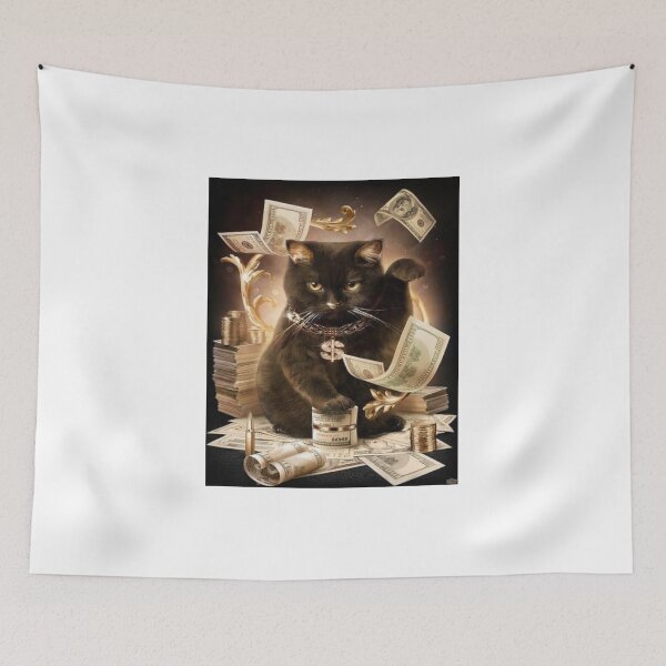 Item preview, Black Cat Cash Rolling In The Money designed and sold by Rowena Jones.