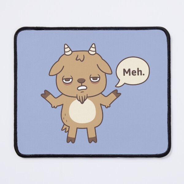 Item preview, Bored Goat Goes Meh Funny Doodle designed and sold by rustydoodle.