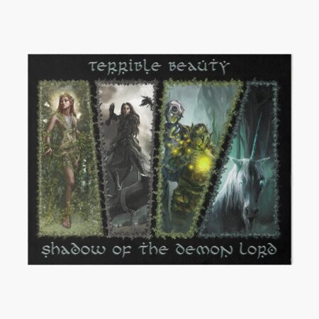 Terrible Beauty: Faerie of Shadow of the Demon Lord Art Board Print