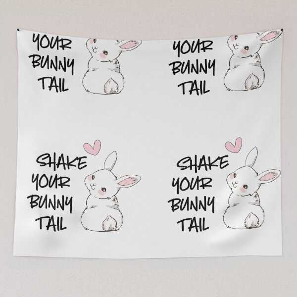 Item preview, Shake your bunny tail - Kawaii white Bunny with Long Ears designed and sold by MagicStrawberry.