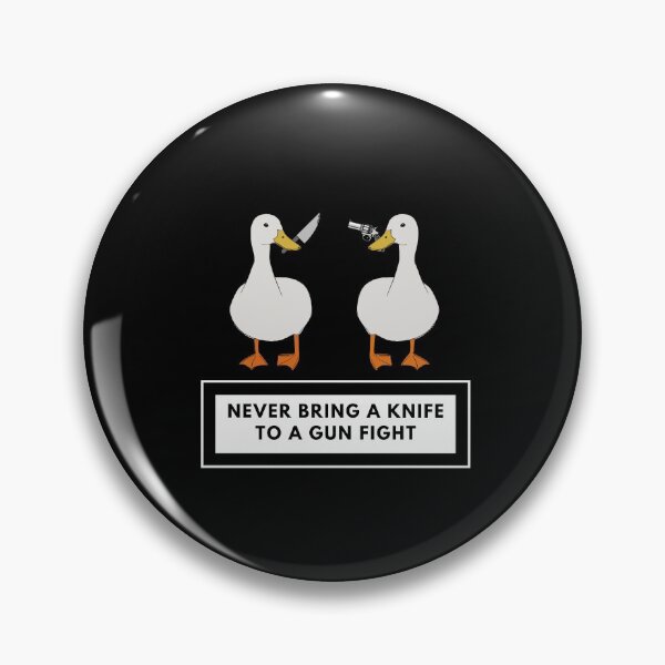 Item preview, Duck with Knife - Funny Duck Quotes designed and sold by CircaModern.