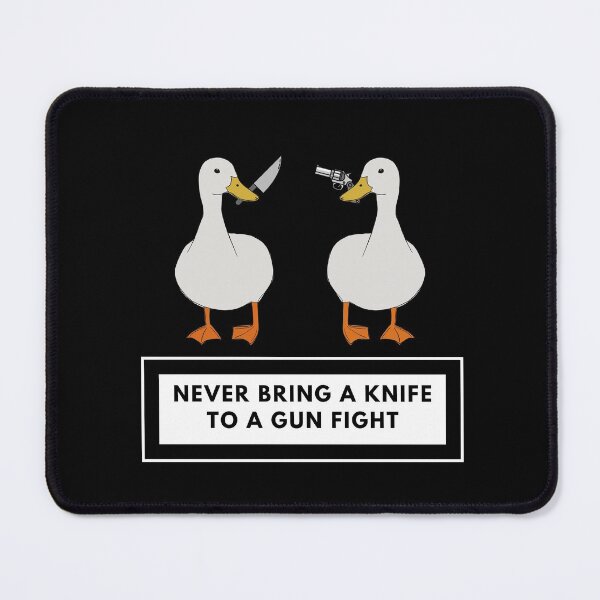 Item preview, Duck with Knife - Funny Duck Quotes designed and sold by CircaModern.