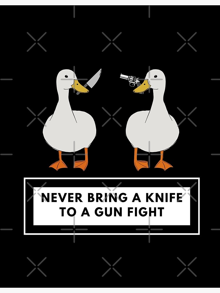 Duck you - Duck with knife Meme - Ente mit Messer' Schürze