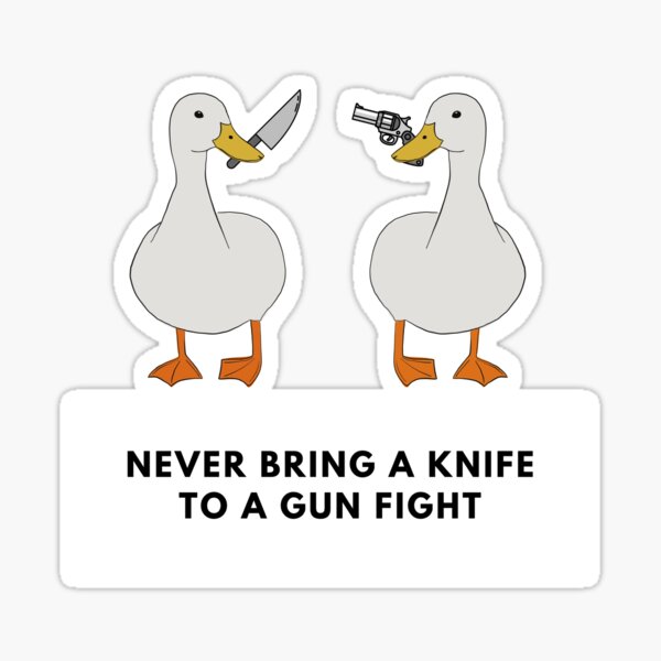  Back to School Gifts, Duck Holding Knife Meme Golden