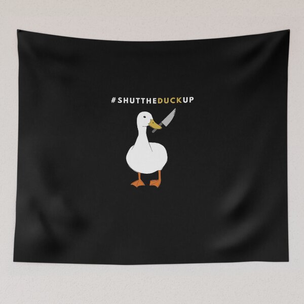 Item preview, Duck with Knife - Shut the Duck up - Funny Duck Quotes designed and sold by CircaModern.