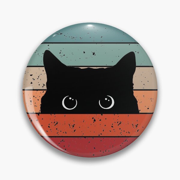 Item preview, Black Cat Peeking Vintage designed and sold by Mozaixtreme.