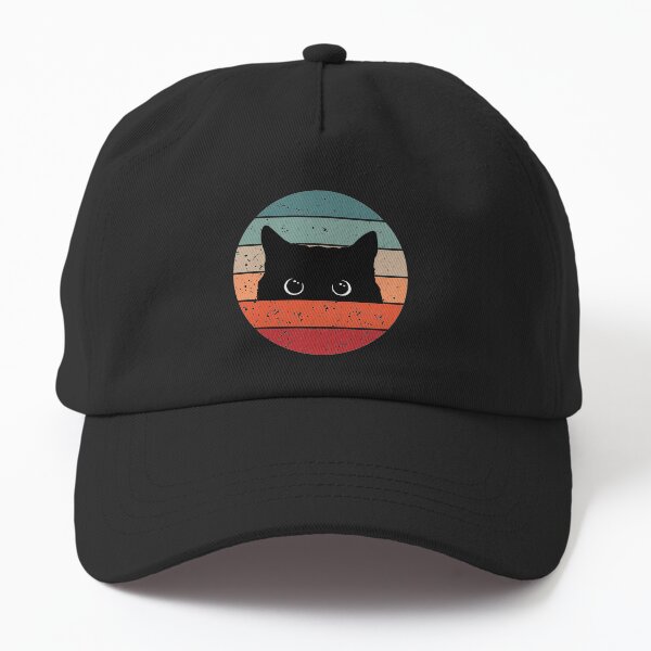 Vista previa del artículo con la obra «Gato negro mirar a escondidas vintage», diseñado y vendido por Mozaixtreme.
