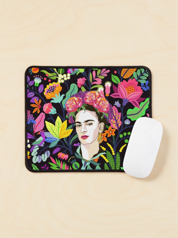 Thumbnail 1 of 5, Mouse Pad, Frida in Bloom designed and sold by MeganSteer.