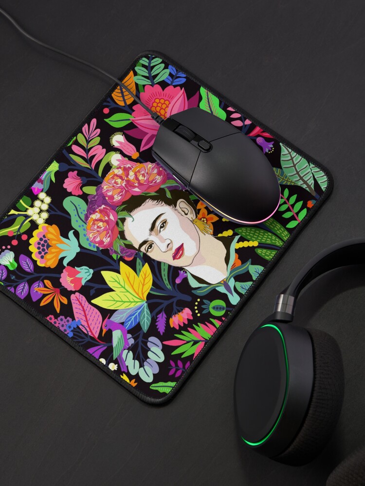 Thumbnail 4 of 5, Mouse Pad, Frida in Bloom designed and sold by MeganSteer.