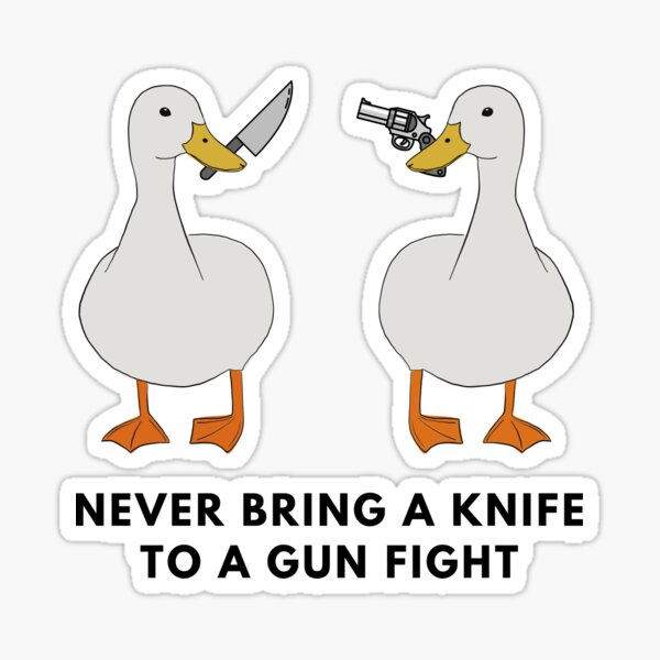  Back to School Gifts, Duck Holding Knife Meme Golden