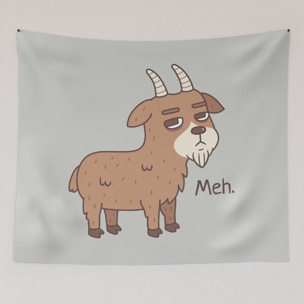 Item preview, Goat Meh Funny Doodle designed and sold by rustydoodle.