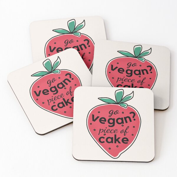 Item preview, Go Vegan Piece Of Cake - Vegan Lifestyle Animal Rights designed and sold by ViewerEqualsPhoton.