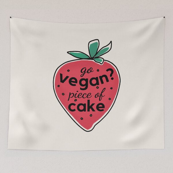 Item preview, Go Vegan Piece Of Cake - Vegan Lifestyle Animal Rights designed and sold by ViewerEqualsPhoton.